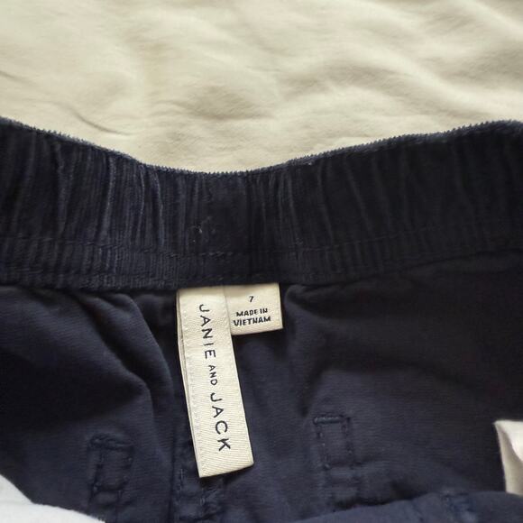 Janie & Jack Boys Navy Blue Corduroy Jogger Pants Size 7 Preppy Dressy Pictures - Picture 3 of 5